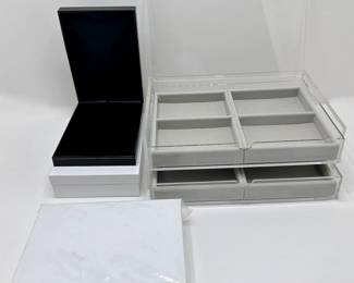 Transparent Jewelry Box With Velvet Containers & 2 New Gift Presentation Boxes
Lot #: 164