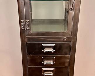 Restoration Hardware Dulton Pharmacy Metal & Glass Cabinet With 5 Drawers, Retired
Lot #: 4