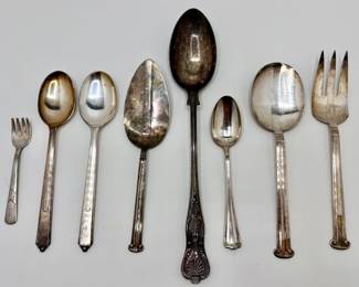 13 Sterling & Chrome Plated Serving Pieces By Reed & Barton, Wallace, Community Plate & Rogers Bros
Lot #: 88
