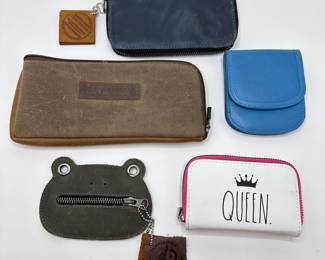 Hide & Drink Coin Purse & Notebook Cover, One World Taxi Wallet, Waterfield Pencil Case & Queen Pouch
Lot #: 138