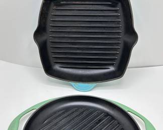 2 Le Creuset French Cast Iron Enameled Griddle Pans, Very Lightly Used
Lot #: 30