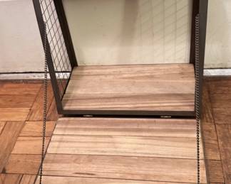 Wood & Metal Wall Cabinet, Door Folds Down To Use As Shelf, Top Is Also A Storage Shelf
Lot #: 56