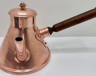 Mauviel France Copper Hot Chocolate & Coffee Pot Wood Handle Tin Lined, Retailed $500 (sold Out Online)
Lot #: 38