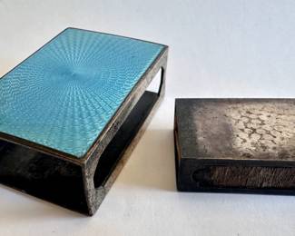 2 Vintage Sterling Silver Match Books, 1 Enameled
Lot #: 61