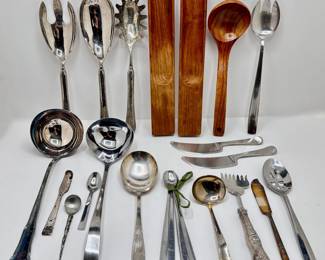 Mixed Metal Flatware & Serving Pieces By Dansk, Reed & Barton, WMF, Rostfrei, Cuisinart & Gense Sweden
Lot #: 89