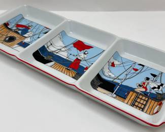 Philippe Deshoulieres Porcelain Lourioux France Sectioned Tray For Candy, Jewelry & Tidbits
Lot #: 174