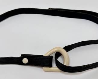 Vintage Tiffany & Co. By Elsa Peretti Soft Leather Belt With Bone Buckle & Button, Signed
Lot #: 12