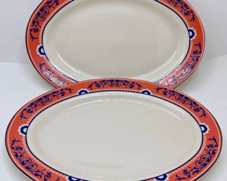 2 Large Homer Laughlin Serving Platters Restaurantware
Lot #: 80