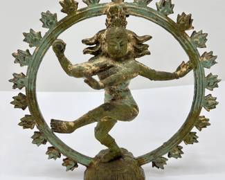 Shiva Goddess Nataraja Dancing In A Circle Of Fire Statuette
Lot #: 156