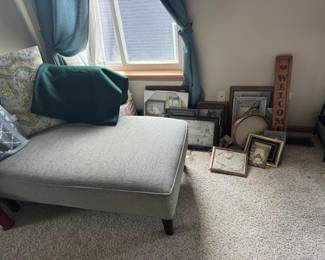 Wall decor and chaise lounge