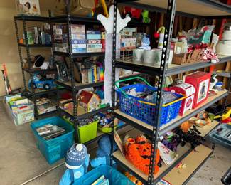 Kids books and toys
Holiday decor