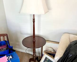 Side table with lamp