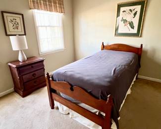 Twin bed with mattress