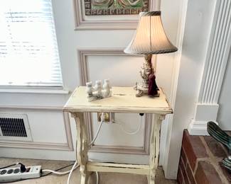 Small side table & wall decor