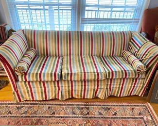 This super cool velvety MCM couch reminds me of Fruit Stripes Gum.