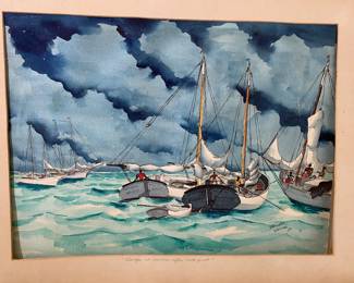 I don't trust those skies or that chop. Let's head to port and fix those nets we've been looking at half the season.