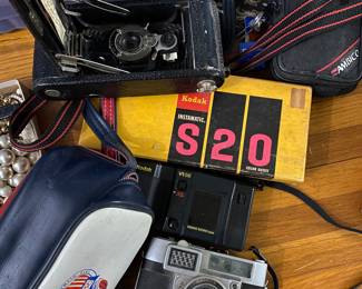 Cameras from many eras.