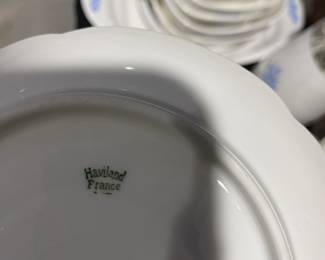 Haviland white porcelain set.