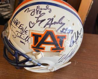 Helmet signed by Auburn greats and a politician.