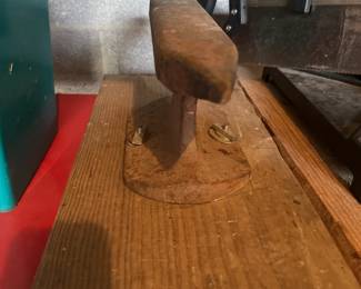 #43	Cast Iron Anvil Mounted on Wood - 13.5Lx6"T	 $70.00 
