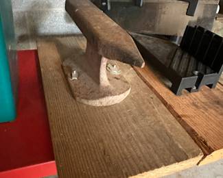 #43	Cast Iron Anvil Mounted on Wood - 13.5Lx6"T	 $70.00 
