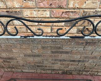 #38  Black Wrought Iron Loveseat Glider (some paint issues) - 41.5"L  $75.00 
