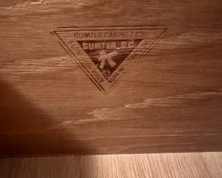 #18  (View 3) Sumter Cabinet Co Dresser with 9 Drawers, 2 wood doors & triple bi-fold mirror - 73.5"x20Dx31.5"T  $275.00