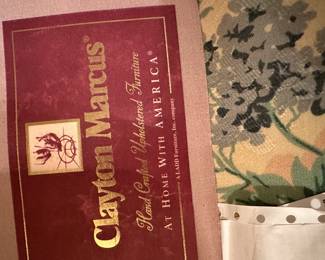 #10  (View 3) Clayton Marcus Wingback with ottoman  $150.00 