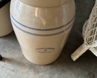 #69	No. 4 Churn w/lid (as is crack on top)	 $20.00 
