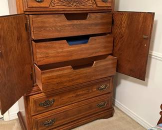 #20  (View 2) Sumter Cabinet Co. Armoire with 6 drawers & 2 wood doors - 1pc - Heavy you Move - 41Hx20Dx60T  $275.00