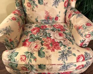 #10  (View 2) Clayton Marcus Wingback with ottoman  $150.00 