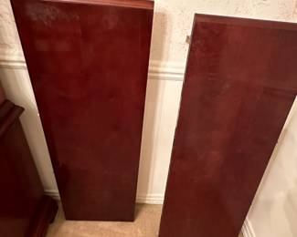 #1  (View 6) American Drew Table with 2 leaves (leaves in as in condition) with 6 chairs (chair seats fabric as is - easily recovered)  65-93x41x29  $275.00