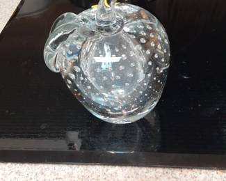 Hand Blown Solid Glass Apple