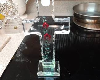 Acrylic Cross with Roses