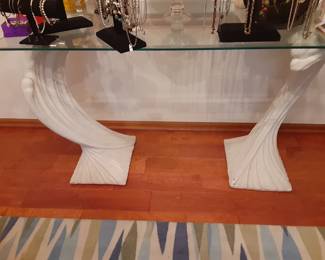Foyer Wave Table with Glass Top