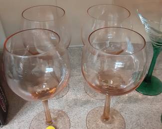 Pink Wine Glasses