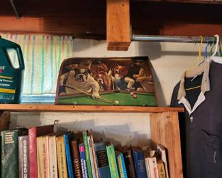 Dog picture and books