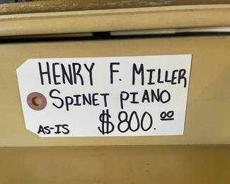 Vintage Henry F, Miller spinet piano