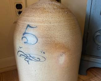 Antique stoneware 5 gallon jug