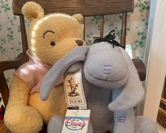 Winne the pooh and Eeyore stuffed animal