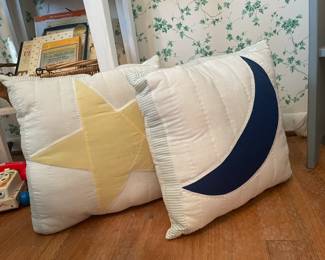 Moon & star primitive decorative pillows