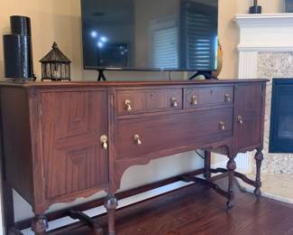 Sideboard Buffet gold pulls castor wheels