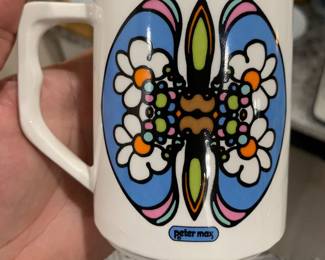Mid Century Peter Max coffee mug china by Iroquois