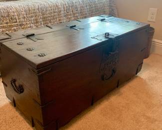 Antique Korean coin chest