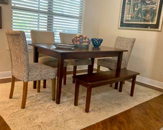 Custom built table & bench made locally to Fairhope area