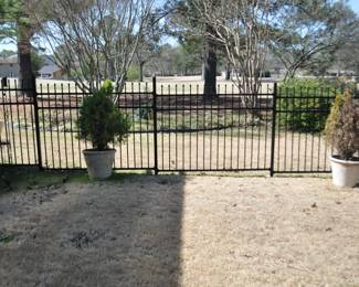 Large pots and Trees. Fencing not for sale