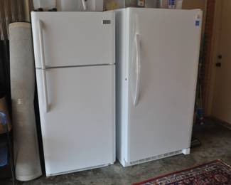 Upright Freezer and Refrigerator 