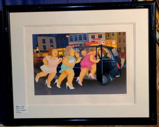 Beryl Cook signed and numbered serigraph "Taxi" ( artist proof)