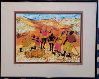 Paul Nzalamba signed lithograph