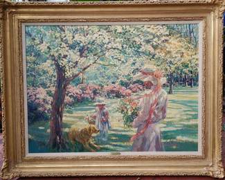 30"× 40" original oil painting by Corrine Hartley, nationally known artist.